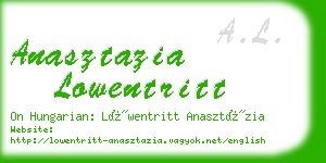 anasztazia lowentritt business card